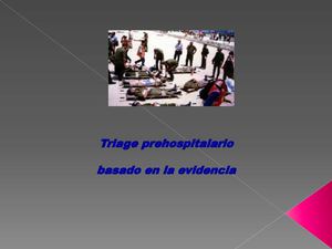 TRIAGE PREHOSPITALARIO BASADO EN LA EVIDENCIA