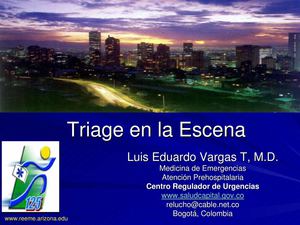 TRIAGE EN LA ESCENA