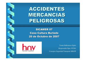 ACCIDENTES DE MERCANCIAS PELIGROSAS