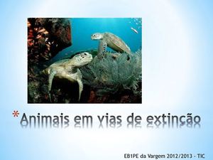 Animais em vias de extinção - eb1pevargem 12_13