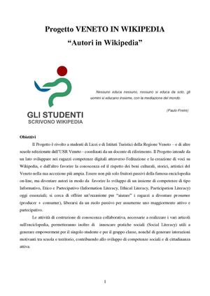 Presentazione Progetto: Autori in Wikipedia