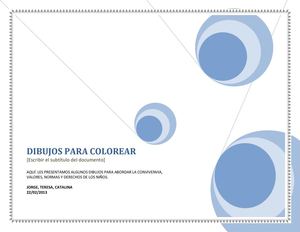DIBUJOS PARA COLOREAR NORMAS Y VALORES