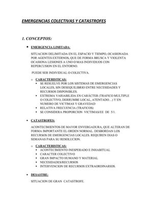 EMERGENCIAS COLECTIVAS Y CATASTROFES