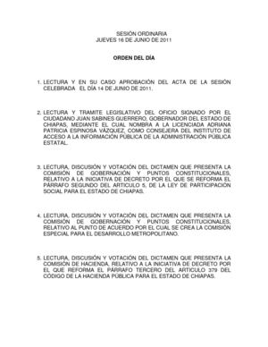 16 de junio de 2011 (Sesión Ordinaria)