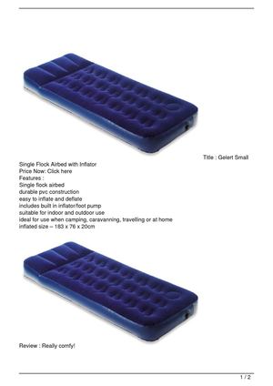 gelert single airbed