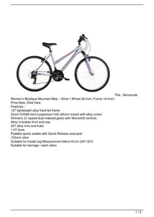 18 inch women's bike