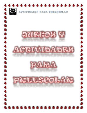 Actividades primera infancia