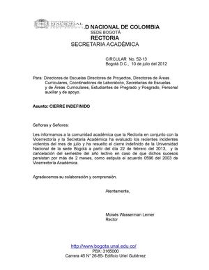 Circular Universidad Nacional- Cierre Temporal 