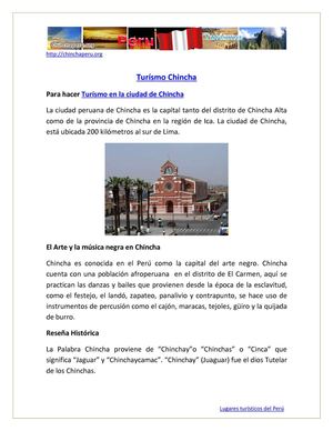 Turismo CHincha | Lugares turísticos del Perú