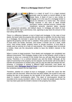 Mortgage Deed of Trust