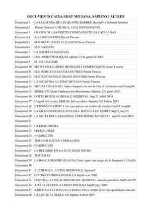 Documents per treballar edat mitjana
