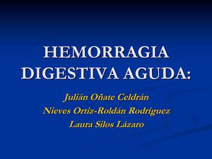 HEMORRAGIA DIGESTIVA AGUDA