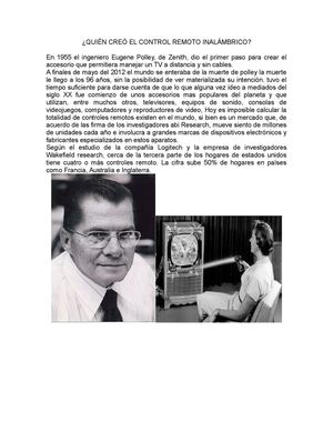 QUIÉN CREÓ EL CONTROL REMOTO INALÁMBRICO (1)