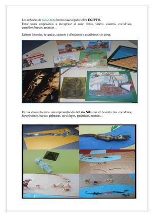 Trabajo sobre Egipto de Educación Infantil 5 años