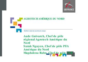 Presentation Agro - marché nord américain