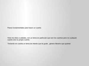 pasos fundamentales para realizar un cuento