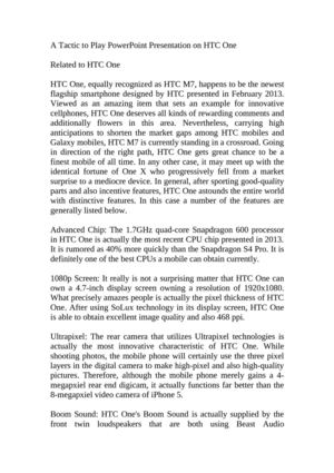 A Tactic to Play PowerPoint Presentation on HTC One
