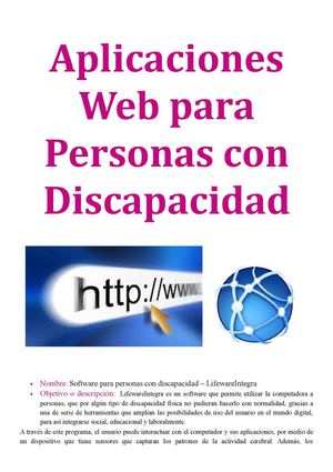 Aplicaciones Web para Personas con Discapacidad