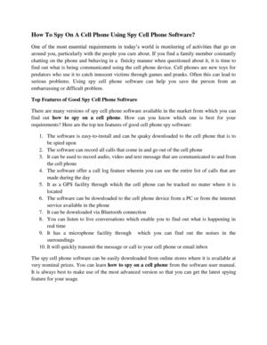 How To Spy On A Cell Phone Using Spy Cell Phone Software?