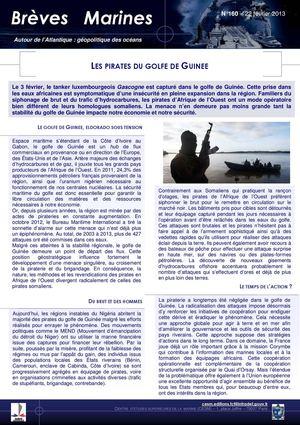 Brèves Marines n°160 : les pirates du golfe de Guinée
