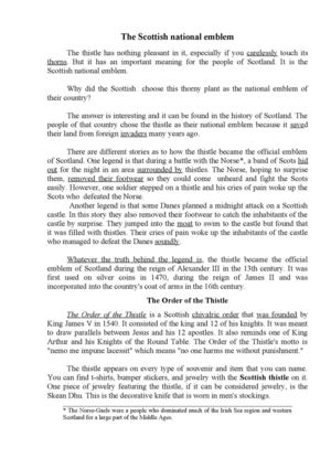 The Scottish national emblem Редактировано