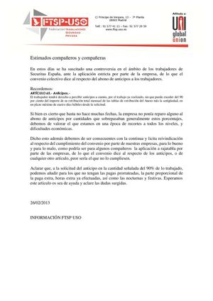 Nota informativa Securitas.