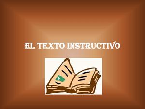 El texto instructivo