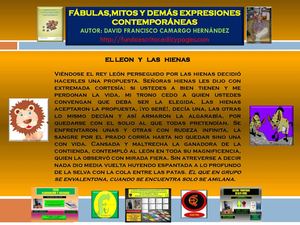 FÁBULA EL LEÓN Y LAS HIENAS