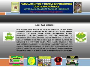 FÁBULA LAS DOS RANAS