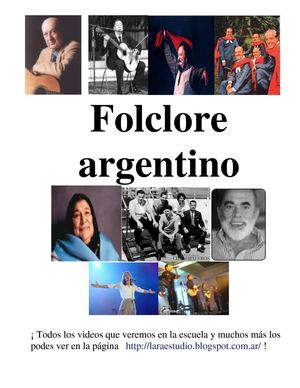 Apunte sobre folclore argentino