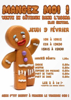 Affiche vente de gâteaux