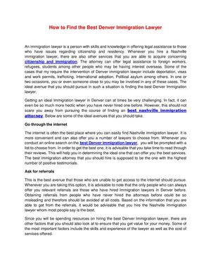 How to Find the Best Denver Immigration Lawyer