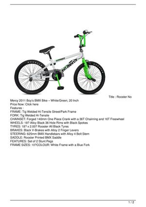 bmx rooster no mercy