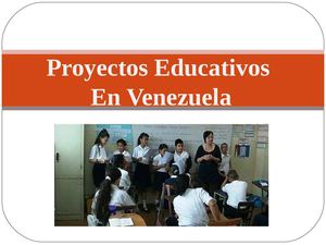 Proyectos Educativos en Venezuela