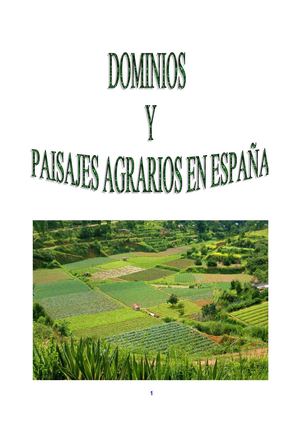 Dominios y paisajes agrarios en España
