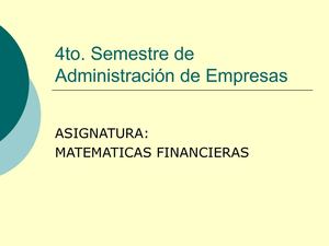Matemáticas financieras