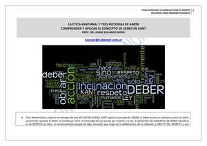 059. PELICULAS: KANT, EL DEBER Y TRES HISTORIAS DE AMOR