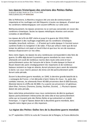 Les épaves historiques des environs des Petites Dalles - Mémoire des Hautes Falaises