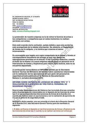 Información tiro reglamentario V.S.