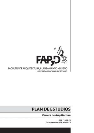 Plan de estudios Arquitectura