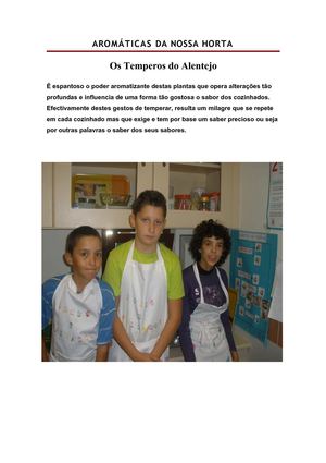 Aromáticas da nossa horta