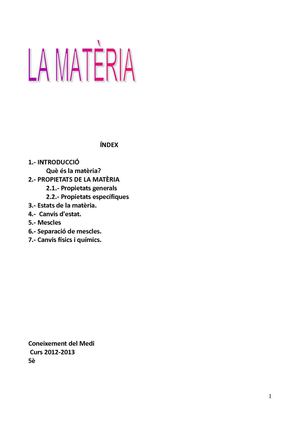 LA MATÈRIA