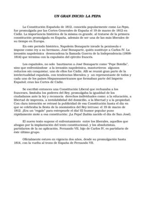 Constitución de Cádiz ''La Pepa''
