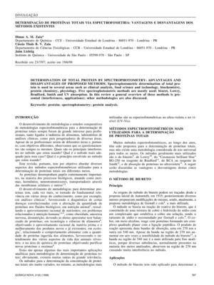 Métodos de doseamento de proteinas