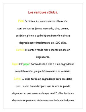 ..:Los residuos solidos:..