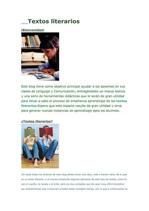 PRODUCCIÓN DE TEXTO LITERARIO