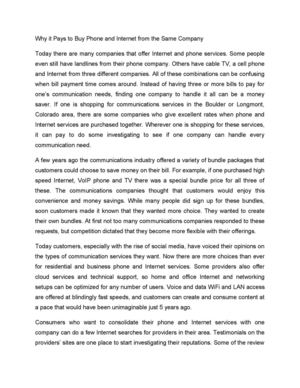 Why it Pays to Buy Phone and Internet from the Same Company