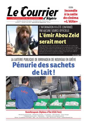 Le Courrier d'Algérie du samedi 2 mars 2013