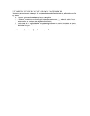 ESTRATEGIA DE MEJORAMIENTO GRADO 8°