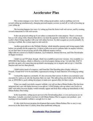 Accelerator plus 